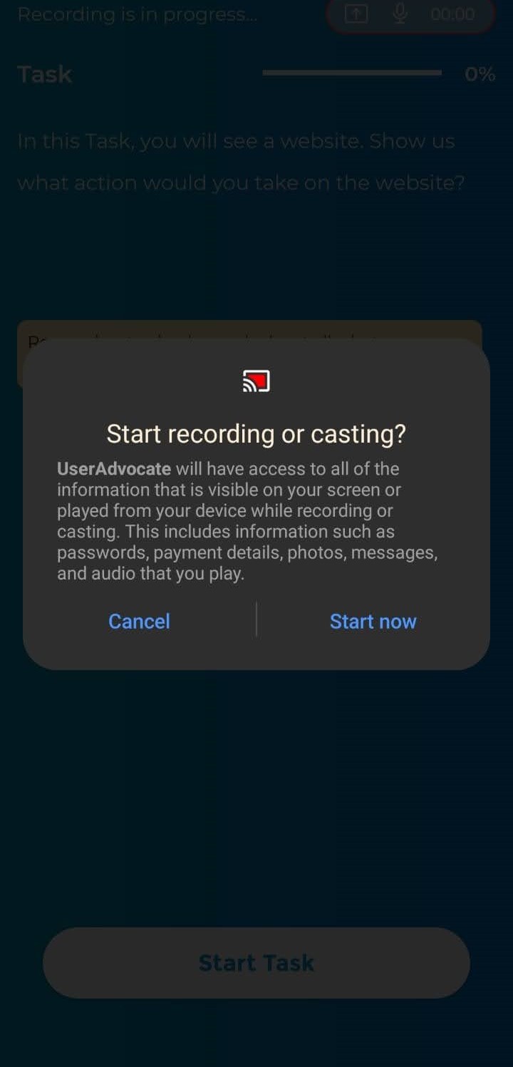 Allow recording